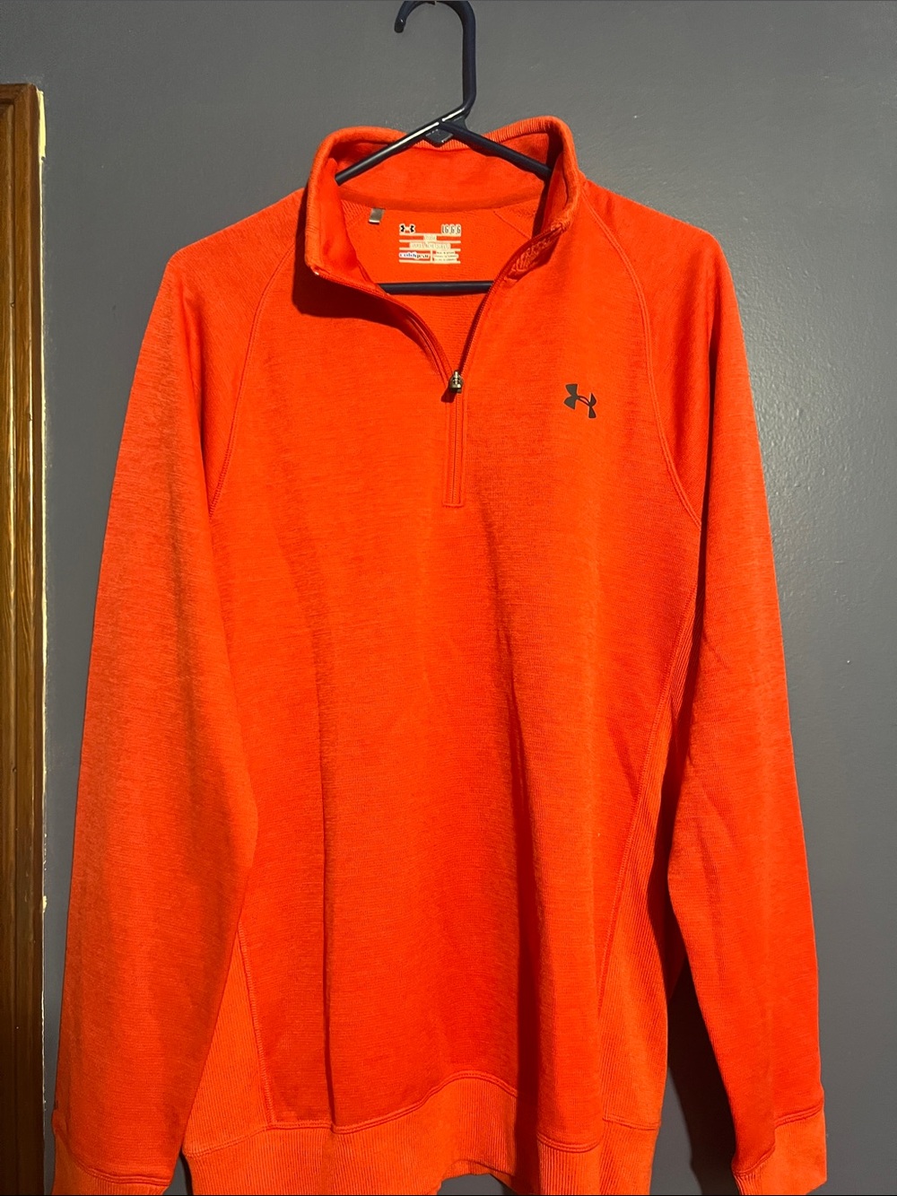 Under Armour Men's Bright Orange Half-Zip Performance Sweater